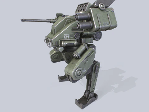 Mech da battaglia Modello 3D