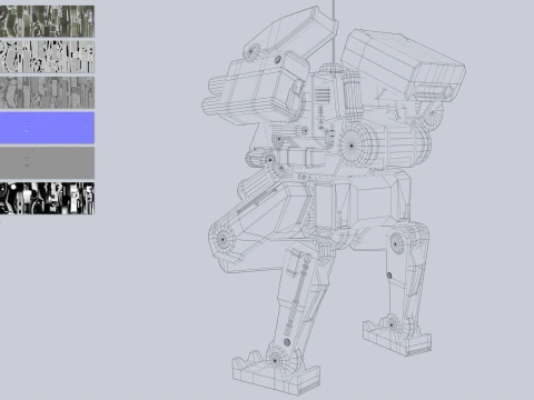 Mech da battaglia Modello 3D