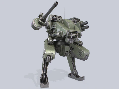 Mech da battaglia Modello 3D