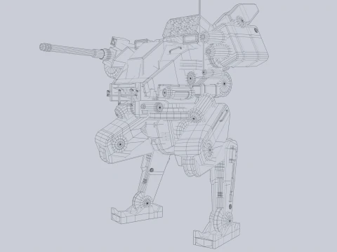 Mech da battaglia Modello 3D