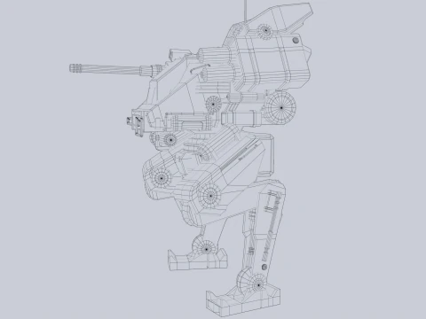 Mech da battaglia Modello 3D