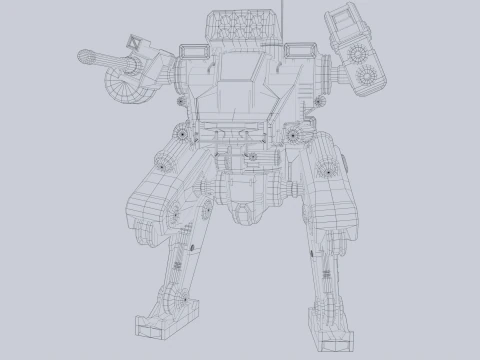 Mech da battaglia Modello 3D