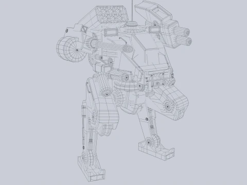 Mech da battaglia Modello 3D