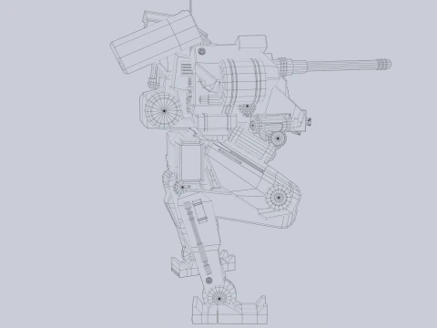 Mech da battaglia Modello 3D