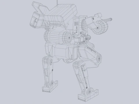 Mech da battaglia Modello 3D