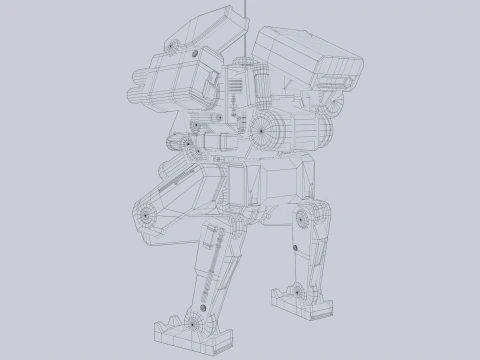 Mech da battaglia Modello 3D