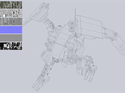 Battle Mech 3D Model