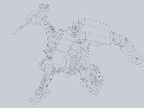 Battle Mech 3D Model