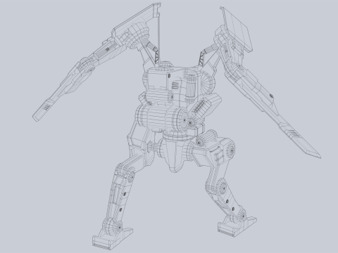 Battle Mech 3D Model