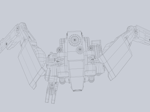 Battle Mech 3D Model