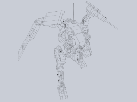 Battle Mech 3D Model