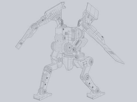 Battle Mech 3D Model