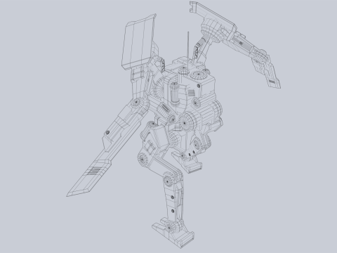 Battle Mech 3D Model