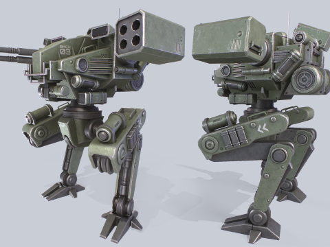 Battle Mech 3D Model