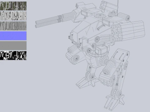 Mech da battaglia Modello 3D