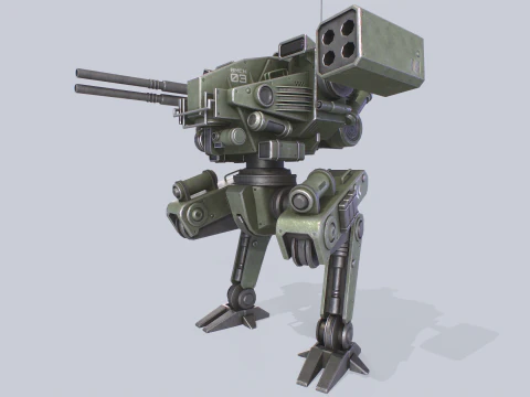 Mech da battaglia Modello 3D