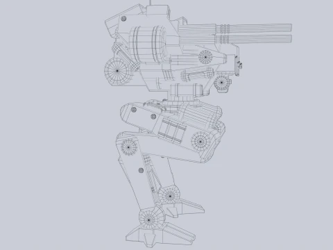 Mech da battaglia Modello 3D