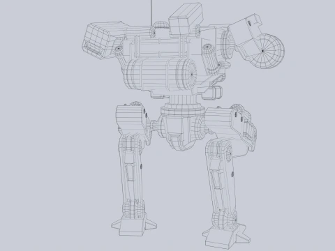 Mech da battaglia Modello 3D