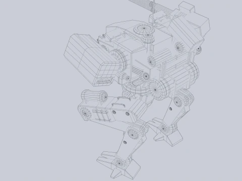 Mech da battaglia Modello 3D