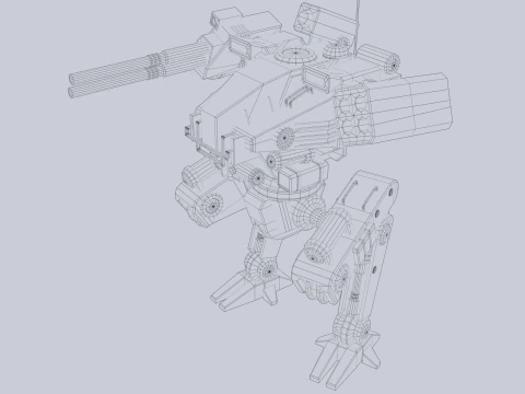 Mech da battaglia Modello 3D