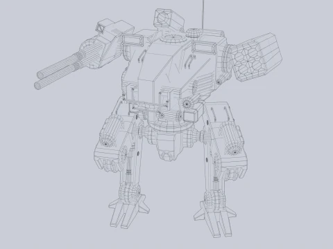 Mech da battaglia Modello 3D