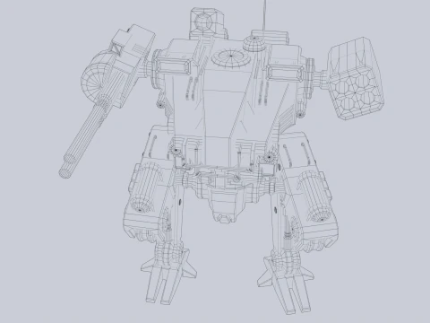 Mech da battaglia Modello 3D