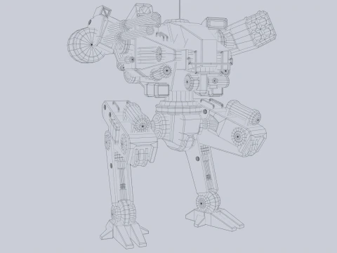 Mech da battaglia Modello 3D