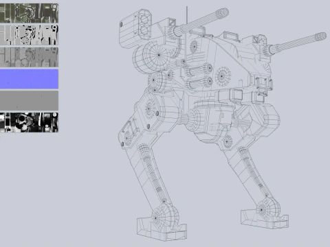 Battle Mech 3D Model