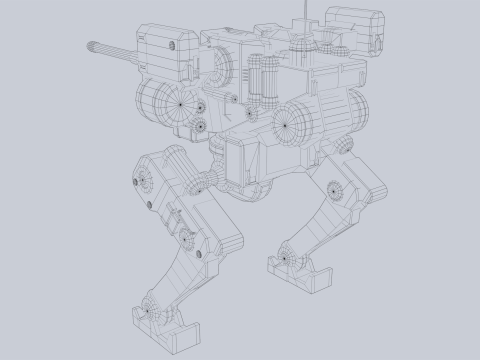 Battle Mech 3D Model