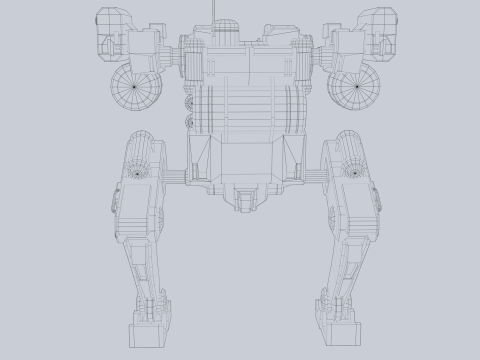 Battle Mech 3D Model