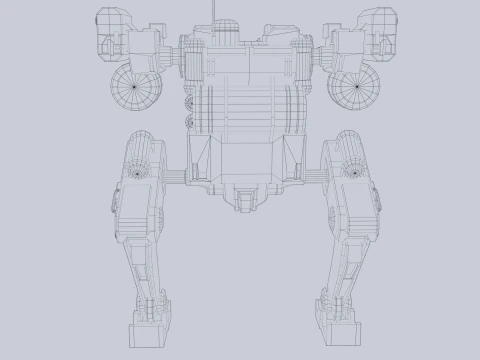 Battle Mech 3D Model