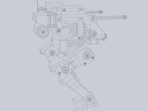 Battle Mech 3D Model