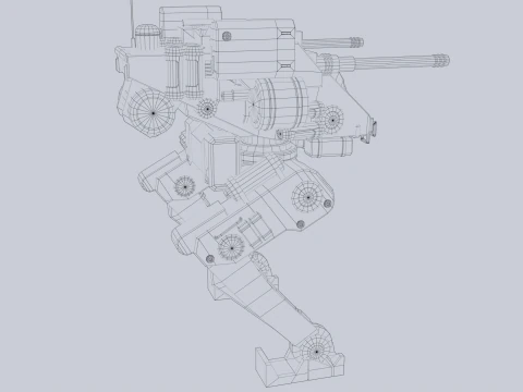 Battle Mech 3D Model