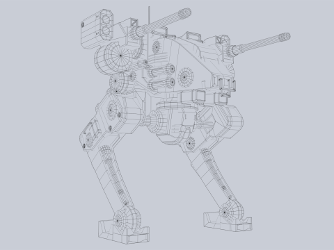Battle Mech 3D Model