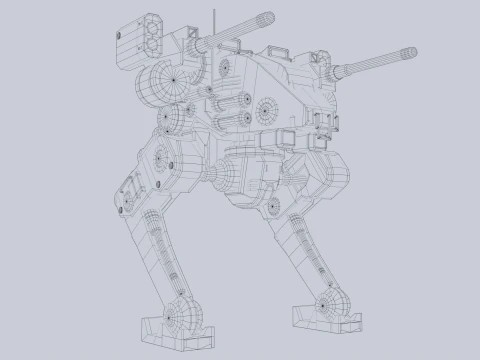 Battle Mech 3D Model