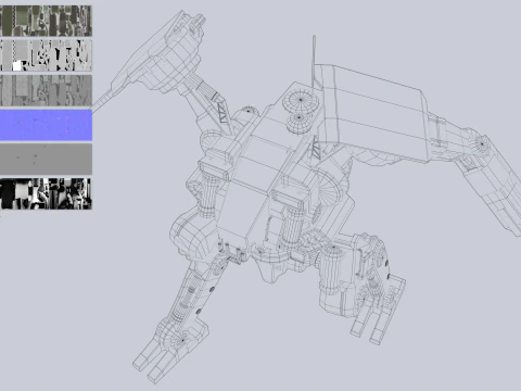 Battle Mech collection 3D Model