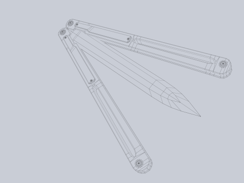 Butterfly knife 3D Model