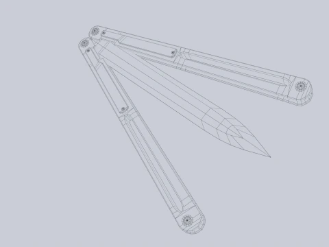 Butterfly knife 3D Model