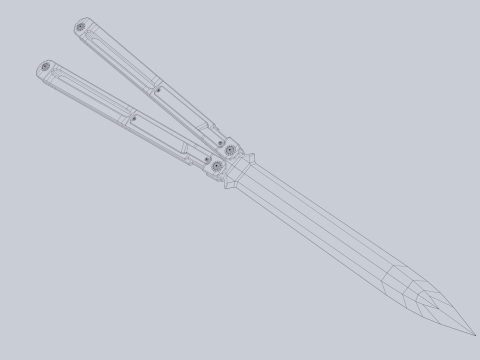 Butterfly knife 3D Model