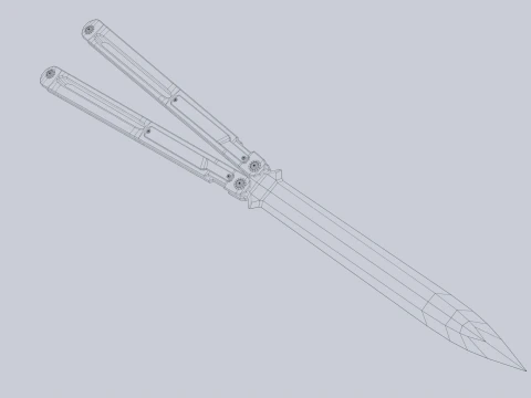 Butterfly knife 3D Model