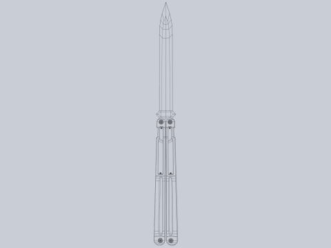 Butterfly knife 3D Model