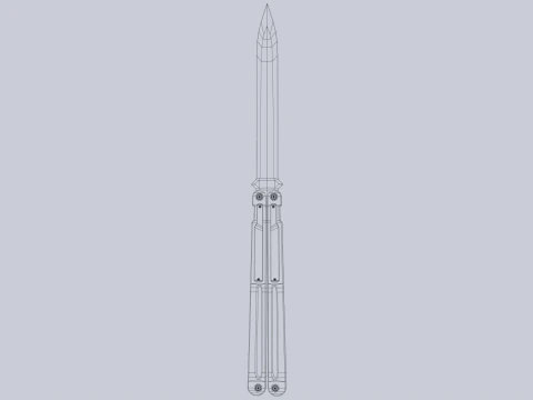 Butterfly knife 3D Model