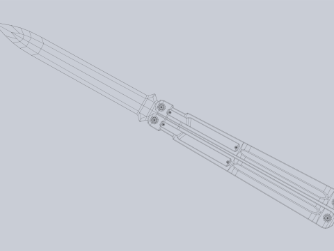 Butterfly knife 3D Model
