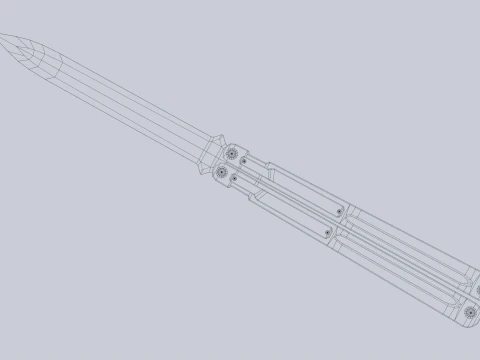Butterfly knife 3D Model