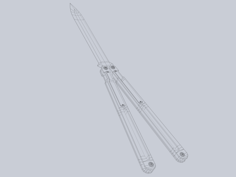 Butterfly knife 3D Model
