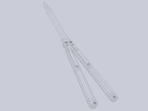 Butterfly knife 3D Model