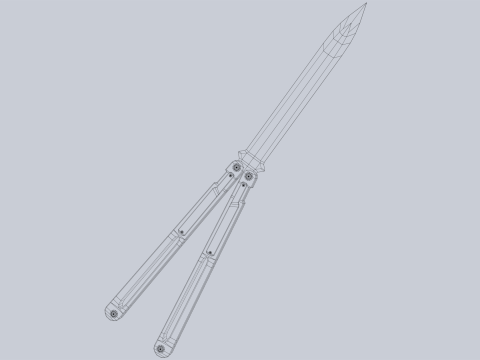 Butterfly knife 3D Model