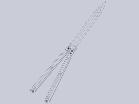 Butterfly knife 3D Model