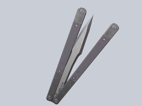 Butterfly knife 3D 模型