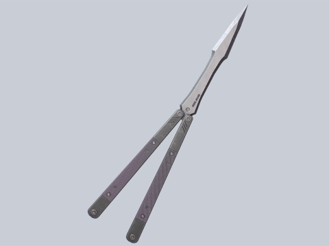 Butterfly knife 3D 模型